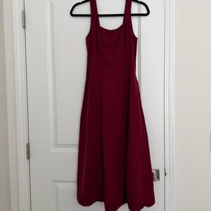 burgundy universal thread maxi dress with pockets